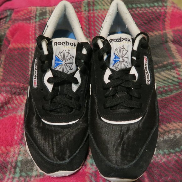 Reebok Classic leather/nylon shoes women's 7.5 - Picture 1 of 8